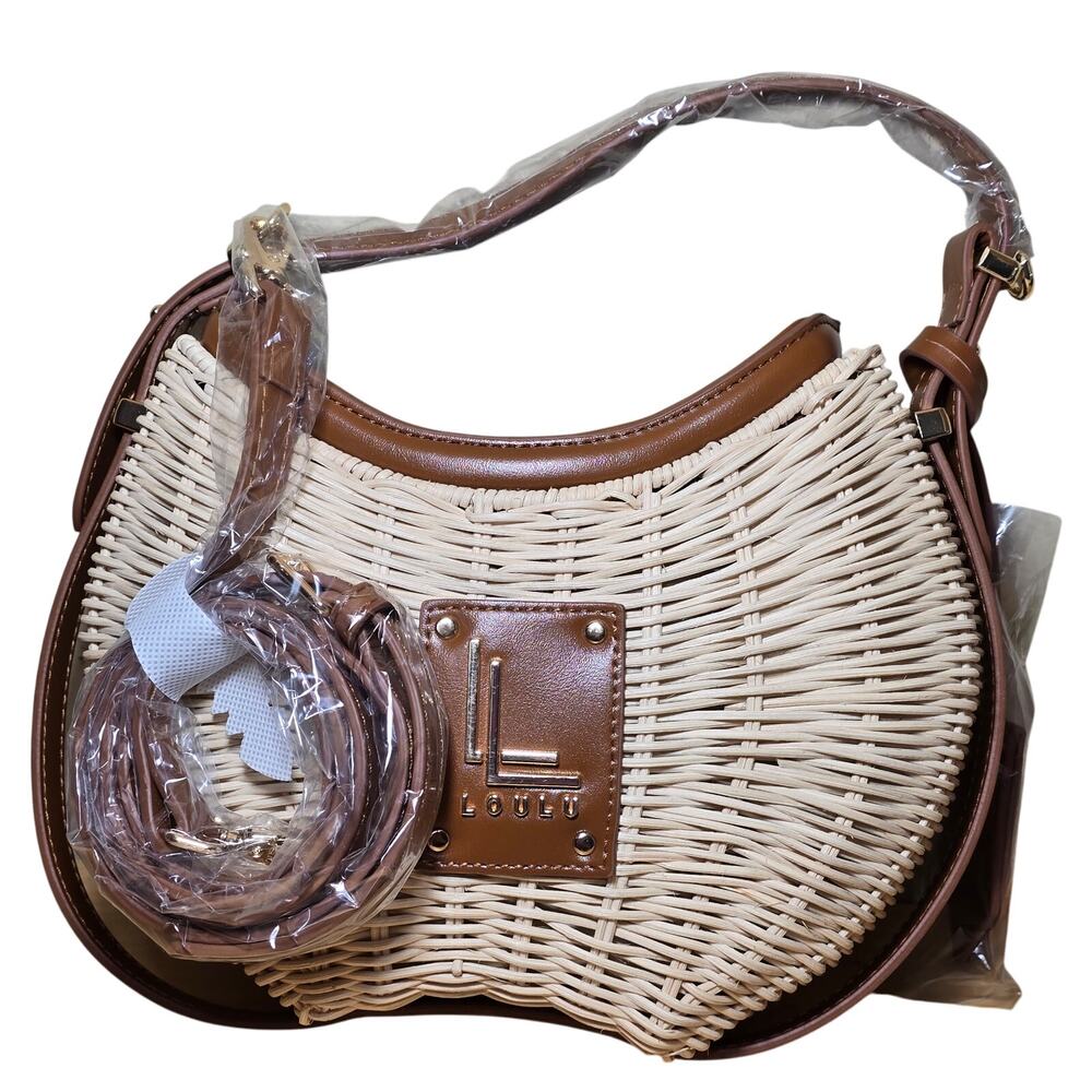 New Loulu Wicker Crossbody Bag Brand New In Bag Carry Handle and Removable Strap